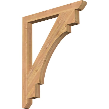 Ekena Millwork Merced Slat Smooth Bracket, Western Red Cedar, 3 1/2"W x 38"D x 46"H BKT04X38X46MRC06SWR